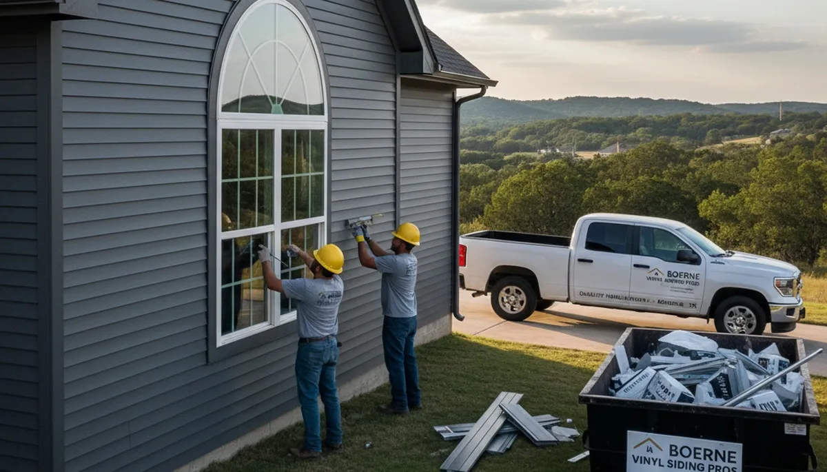 Professional vinyl siding installation on home exterior in San Antonio, TX