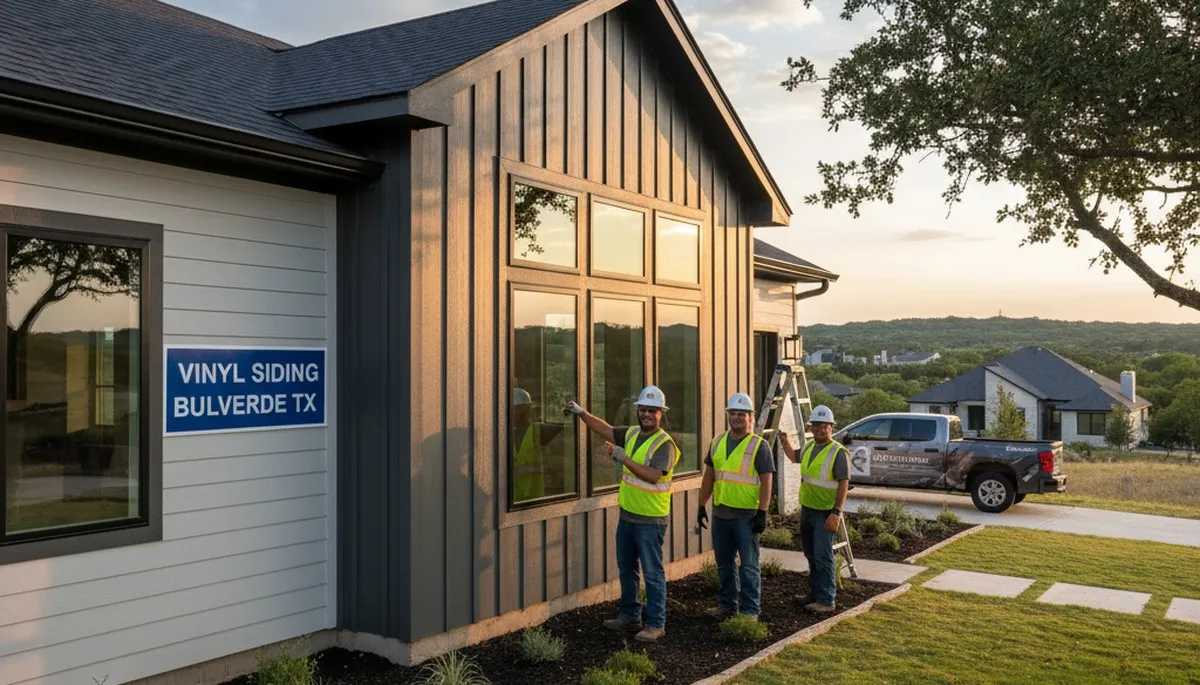 Professional vinyl siding installation on residential home in San Antonio, TX