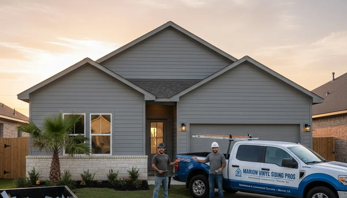 Professional vinyl siding installation on residential home in San Antonio, TX