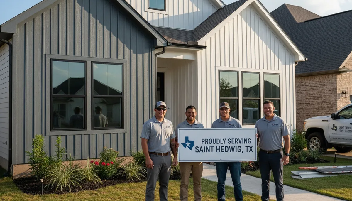 Professional vinyl siding installation on home exterior in San Antonio, TX
