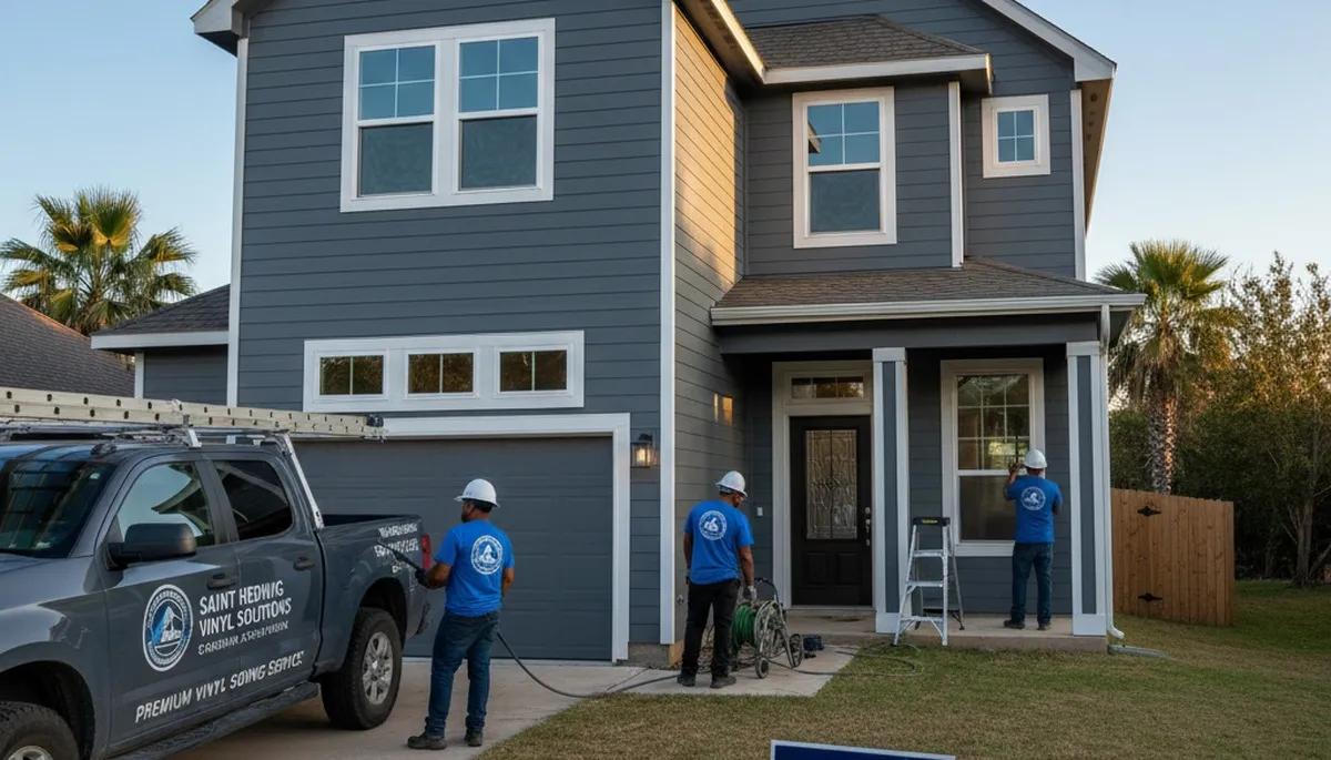 Vinyl siding installation by professionals in San Antonio, TX home exterior upgrade