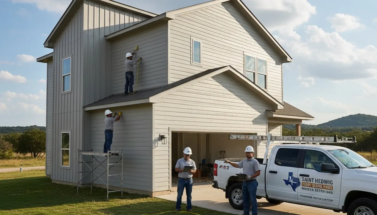 Professional vinyl siding installation on residential home in San Antonio TX
